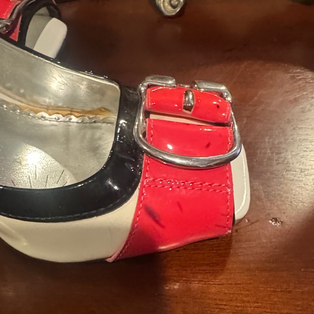 Naughty Monkey Black and hot pink Buckle Heels - Picture 3 of 6